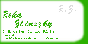 reka zlinszky business card